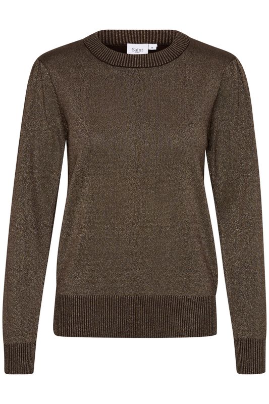 Kila LS Shimmer Pullover - Mulch Brown