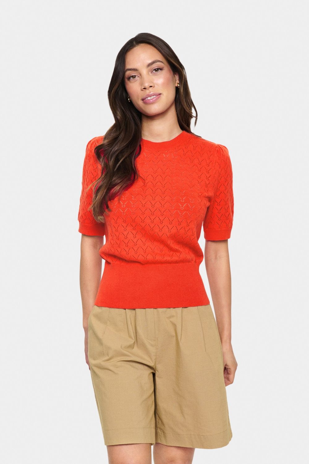 Karna Puff Pullover - Poinciana