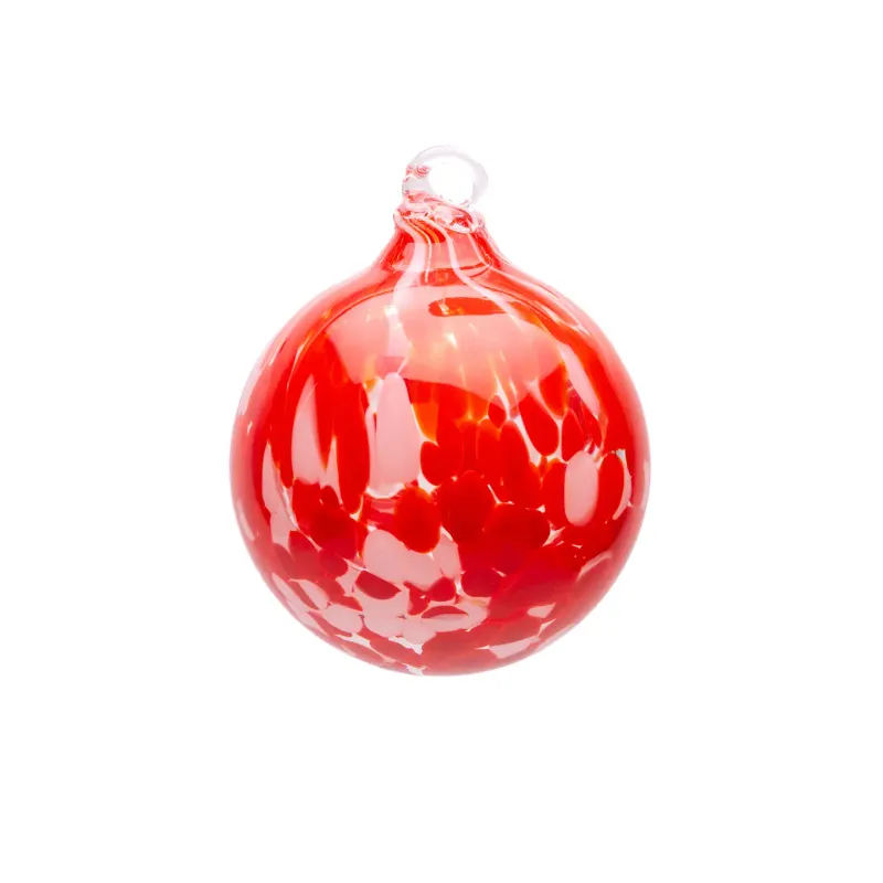 Glass Bauble Gift Set - Red &amp; White