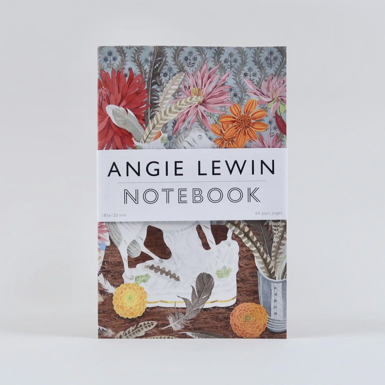 Angie Lewin Notebook - Zebra Dahlias &amp; Feathers