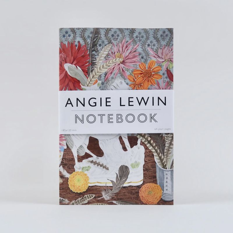 Angie Lewin Notebook - Zebra Dahlias &amp; Feathers