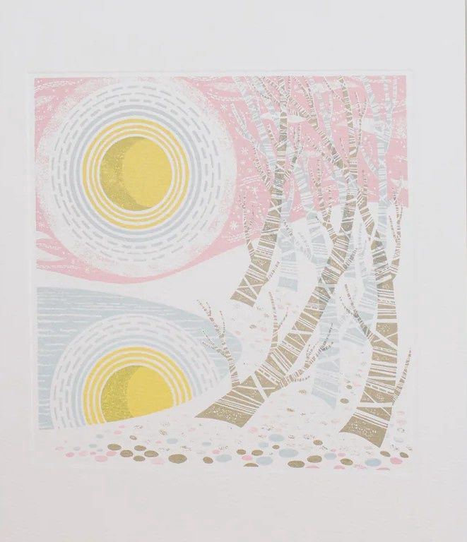 Greeting Card - The Moon and Trees