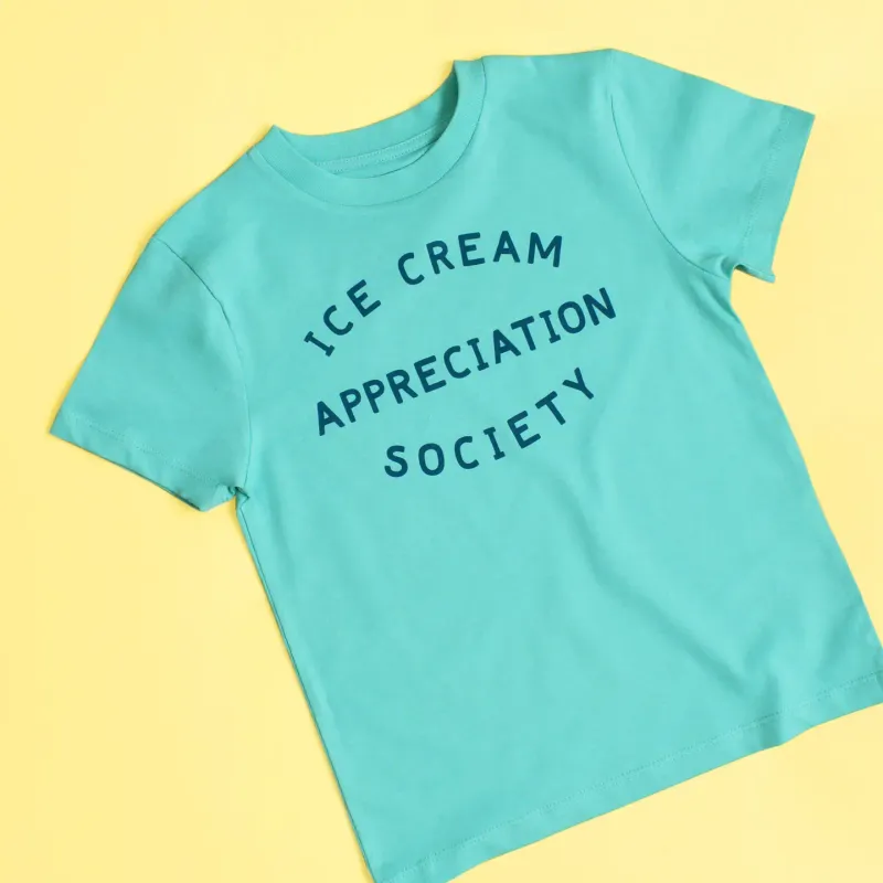 Ice Cream Appreciation Society Kids TShirt - Tropical Turquoise