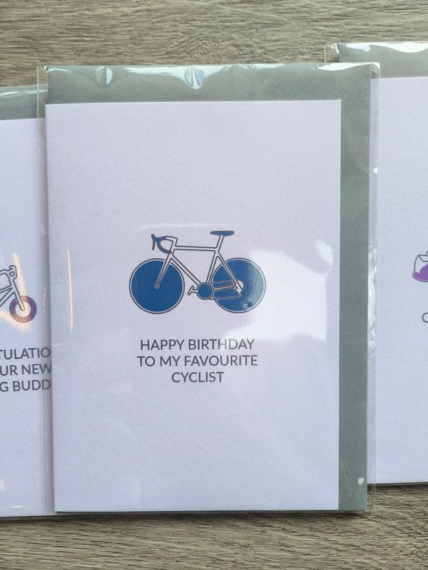 Cycling Birthday Card - Favourite Cyclist