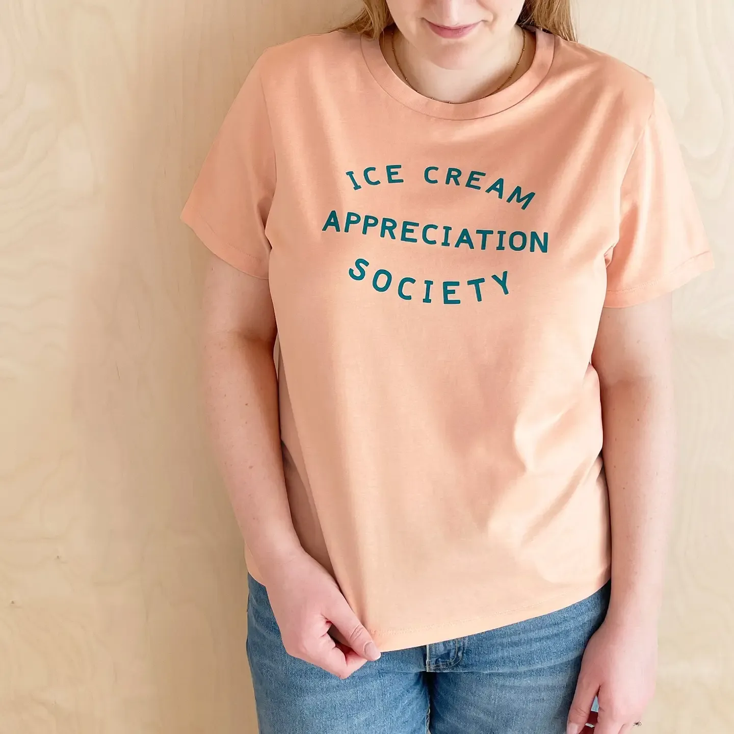 Ice Cream Appreciation Society Women's TShirt - Peach