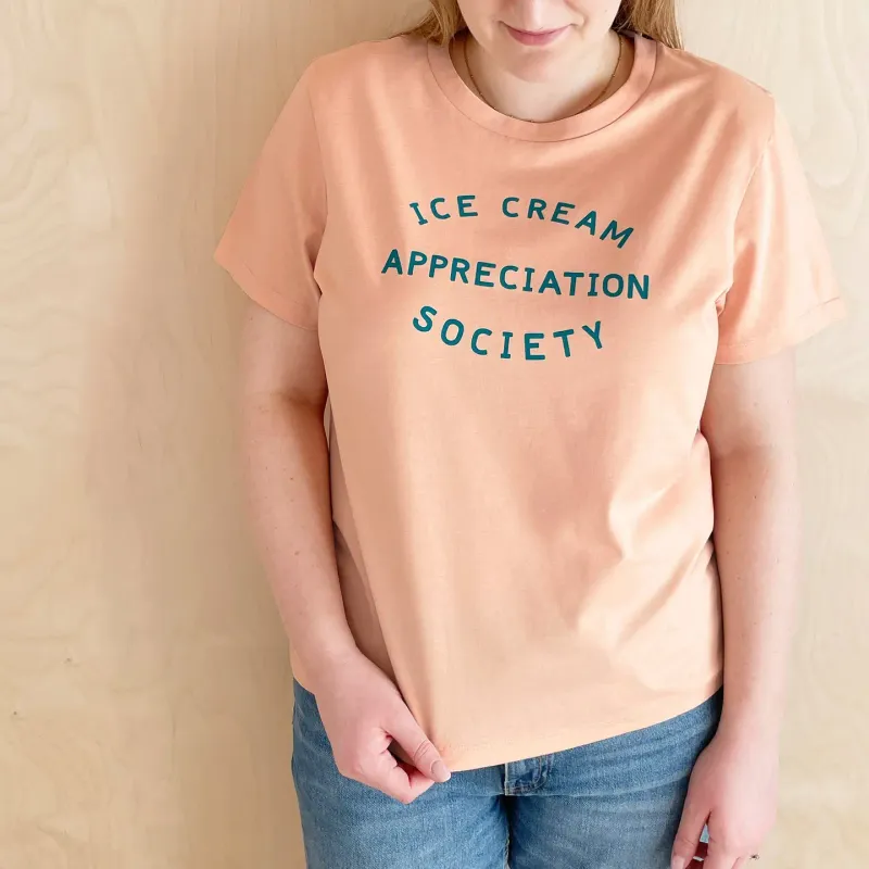 Ice Cream Appreciation Society Women's TShirt - Peach