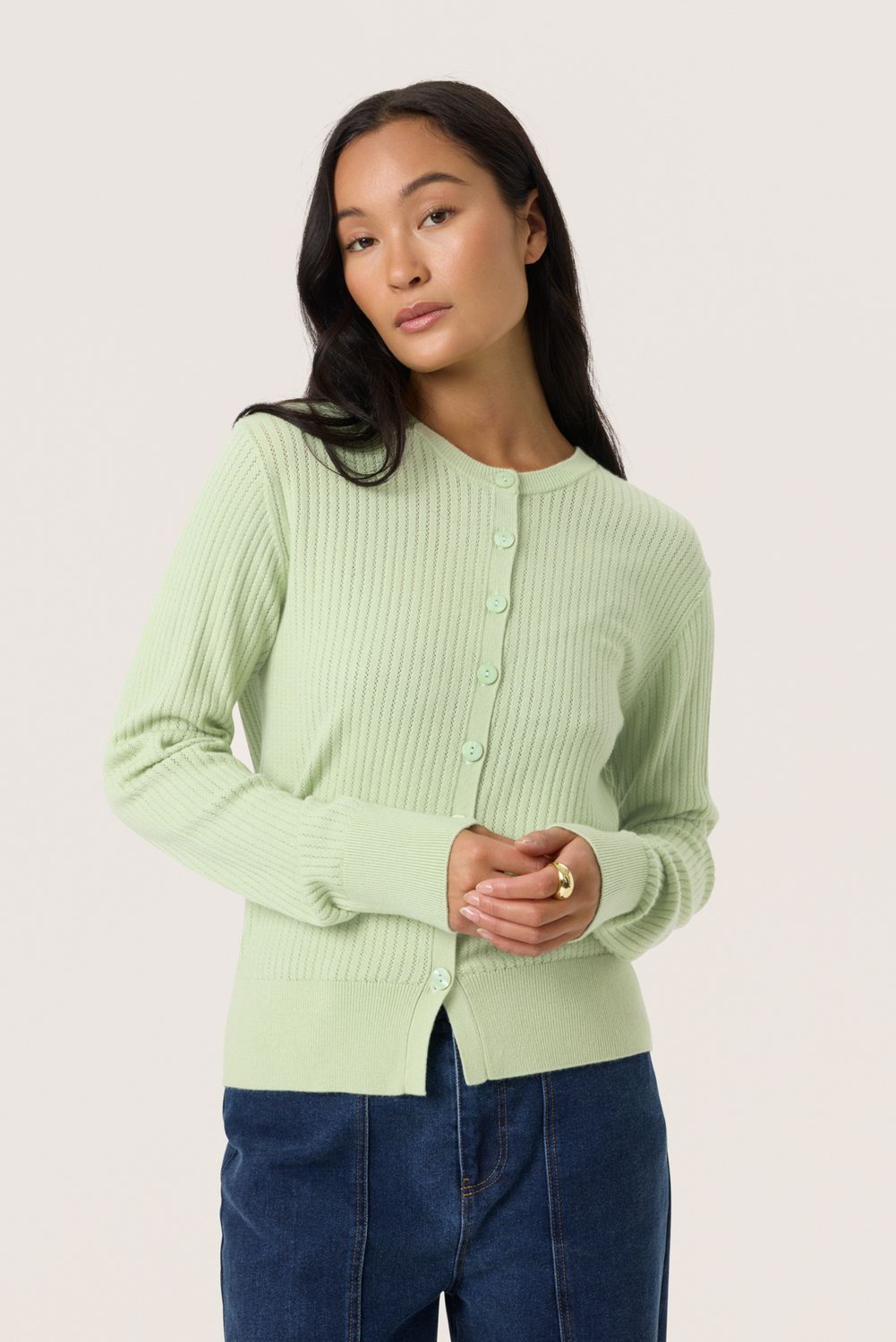 Spina Cardigan - Smoke Green