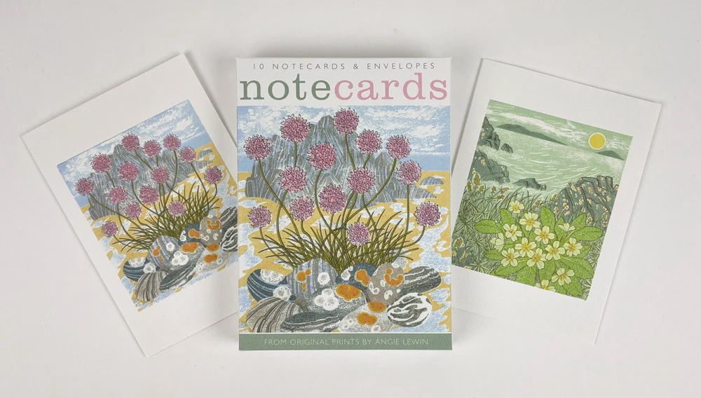 Notecards - Sea Pinks &amp; Pebbles/Island Primrose
