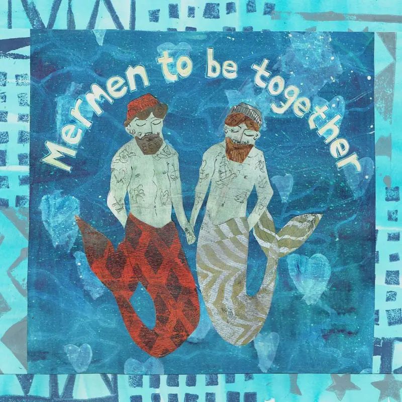Greeting Card - Mermen To Be Together
