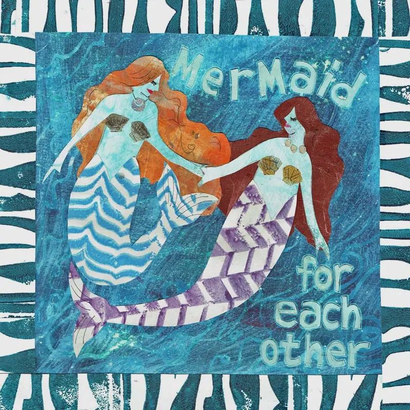 Greeting Card - Mermaid for Each Other