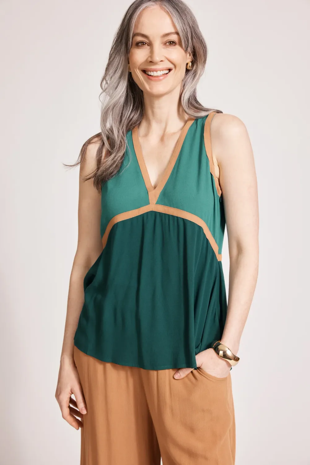 Alegria Spliced Tank - Teal/Lagoon