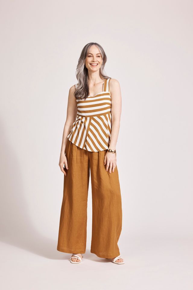 Treville Stripe Tank - Caramel