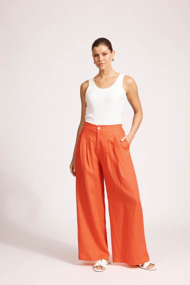 Miramar Palazzo Pant - Coral