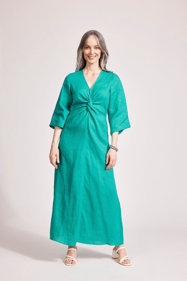 Miramar Twist Maxi Dress - Lagoon