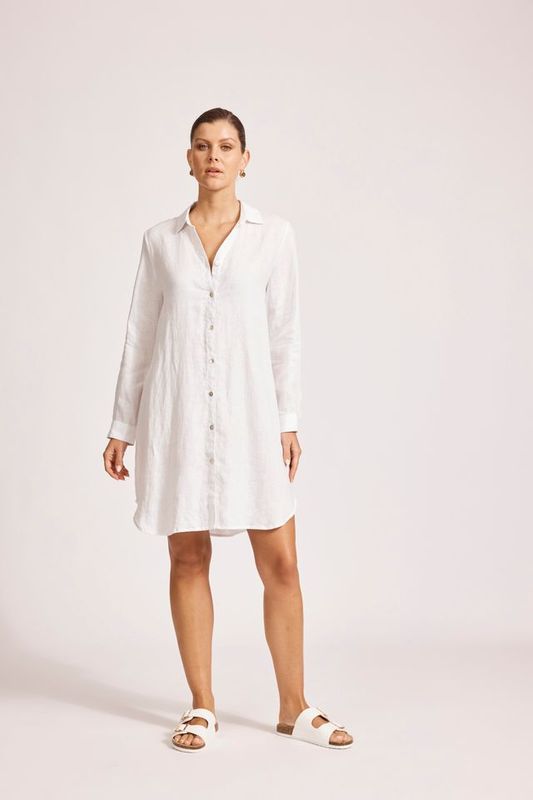 Miramar Shirt Dress - White
