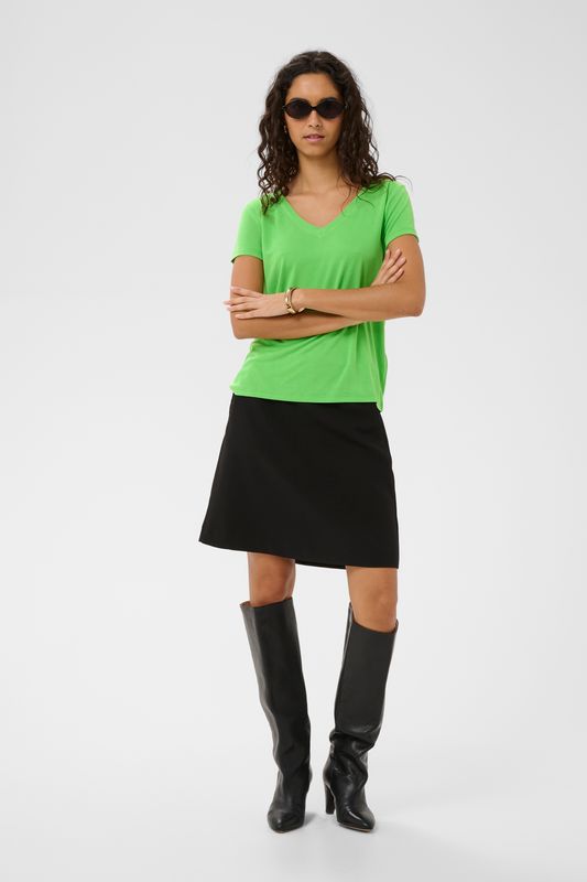 Columbine V-neck SS T-Shirt - Vibrant Green