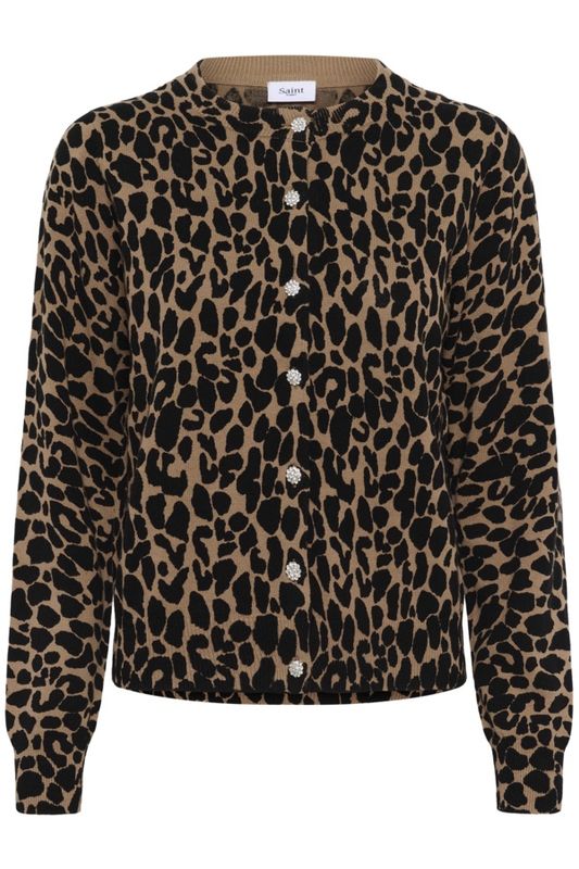 Paloma Cardigan - Tiger's Eye Spotty Leopard