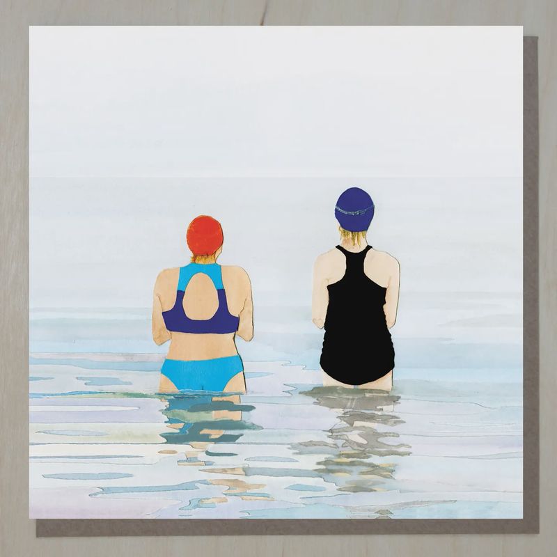 Greeting Card - Misty Swim