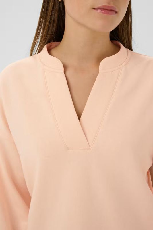 Rolanda V-Neck Sweatshirt - Pearl Blush
