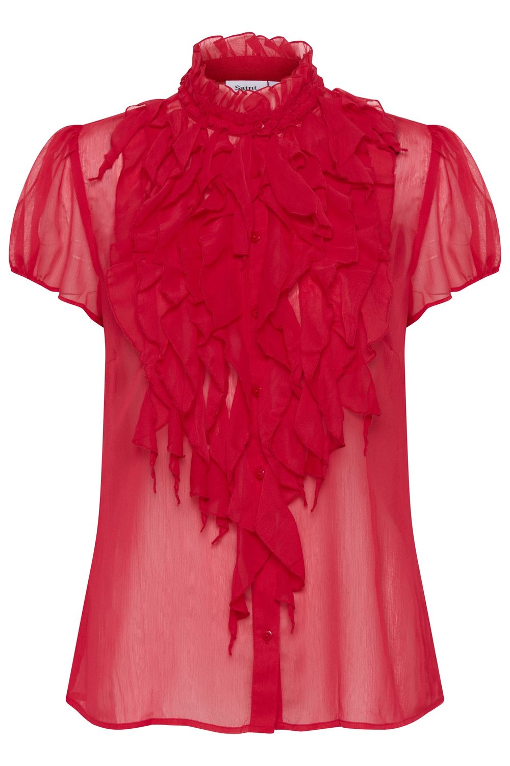 Lilja Crinkle SS Shirt - Viva Magenta