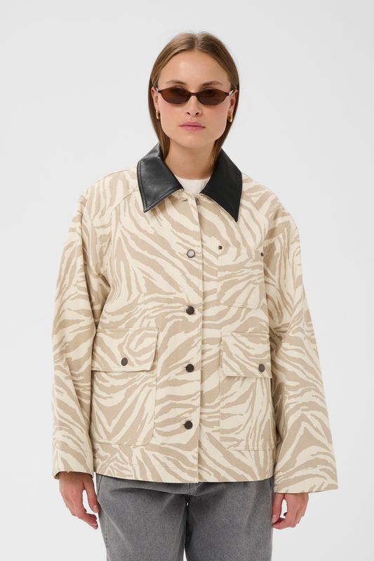 Natalie Jacket - Washed Down White Pepper Animal