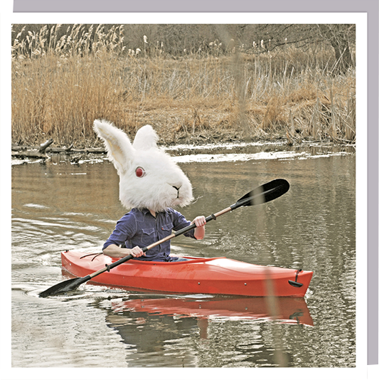 Greeting Card - Kayak Bunny