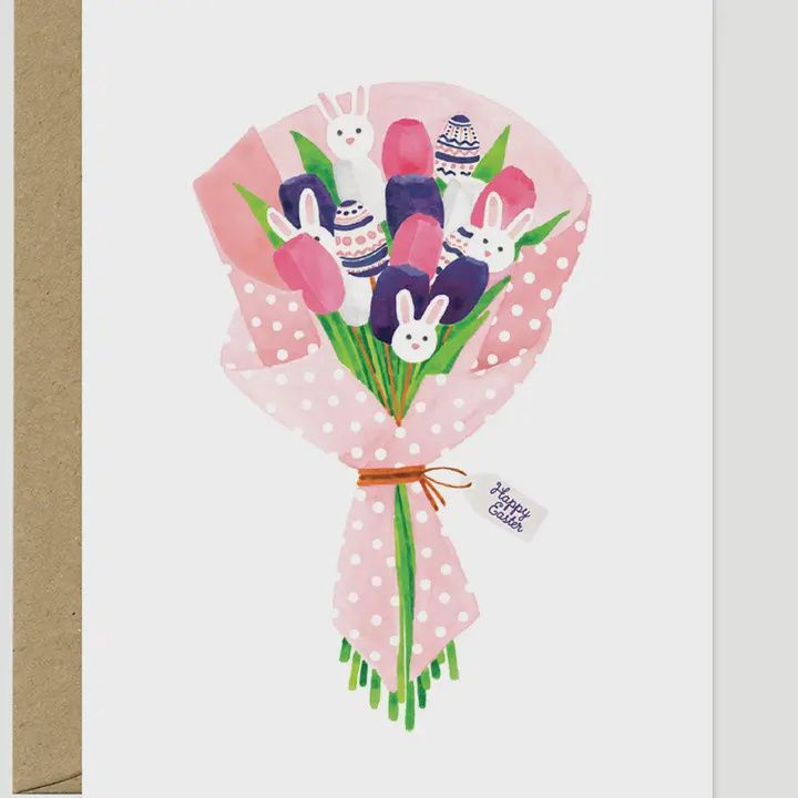 Easter Card - Bouquet Bunnies