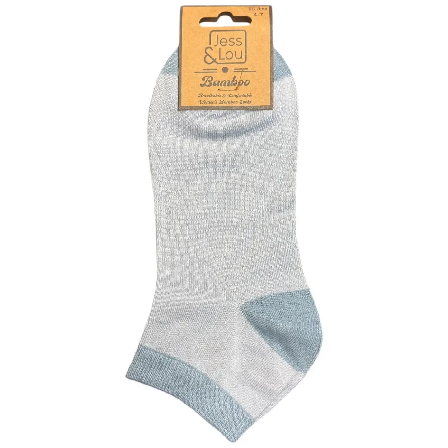 Bamboo Trainer Socks - Baby Blue