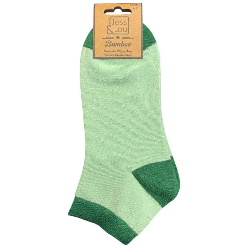 Bamboo Trainer Socks - Mint Green