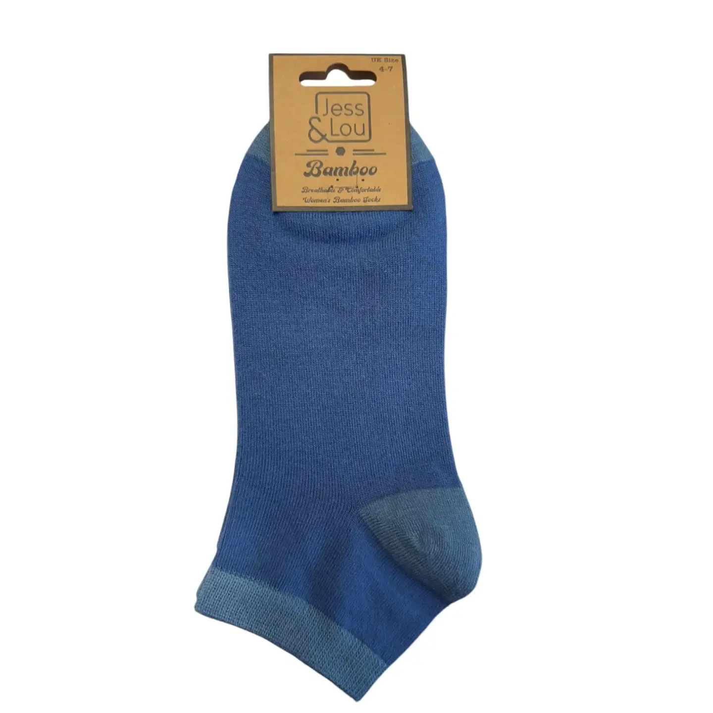 Bamboo Trainer Socks - Denim Blue