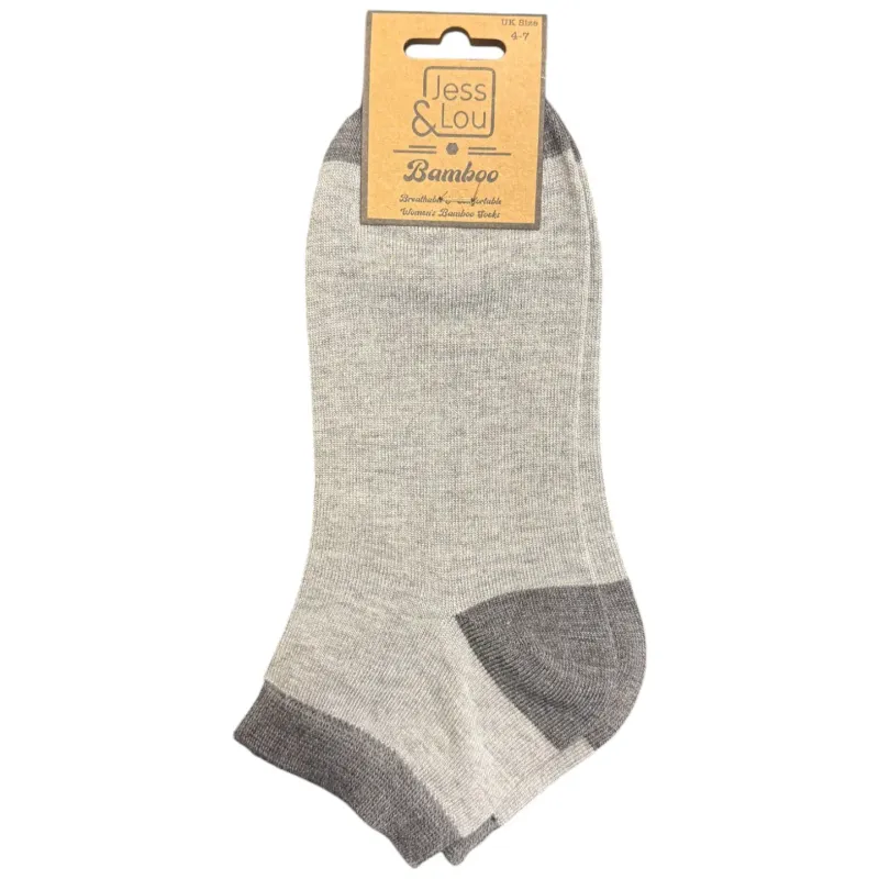 Bamboo Trainer Socks - Slate Grey