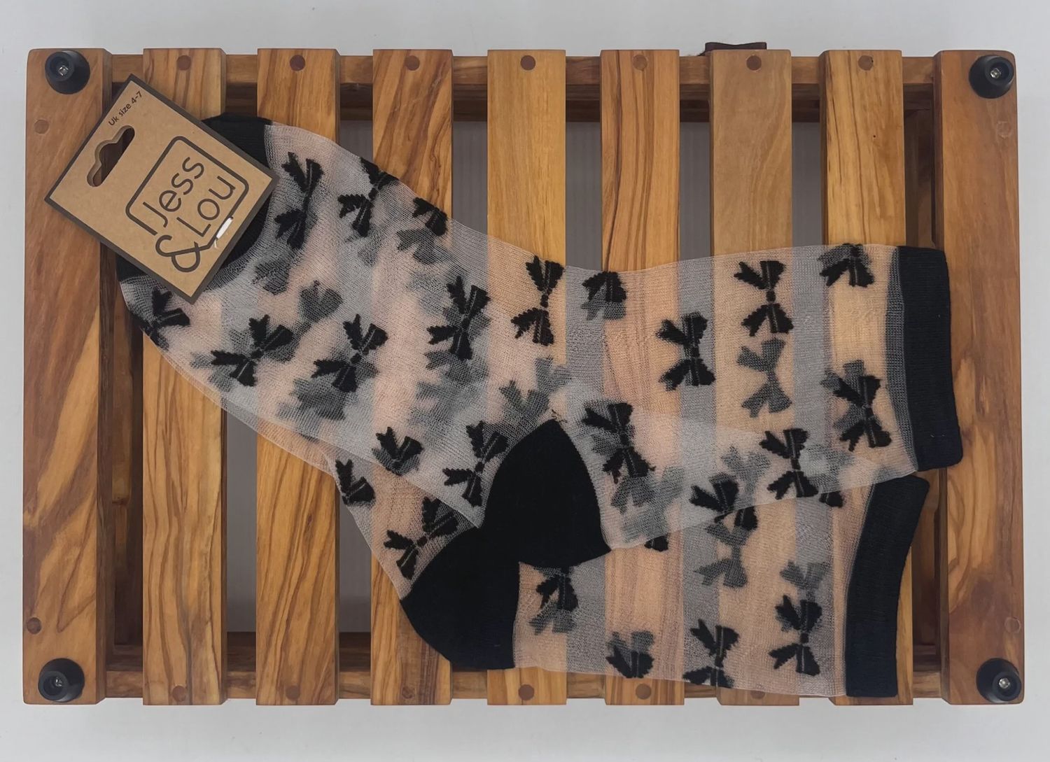 Mesh Stars - Black Bows