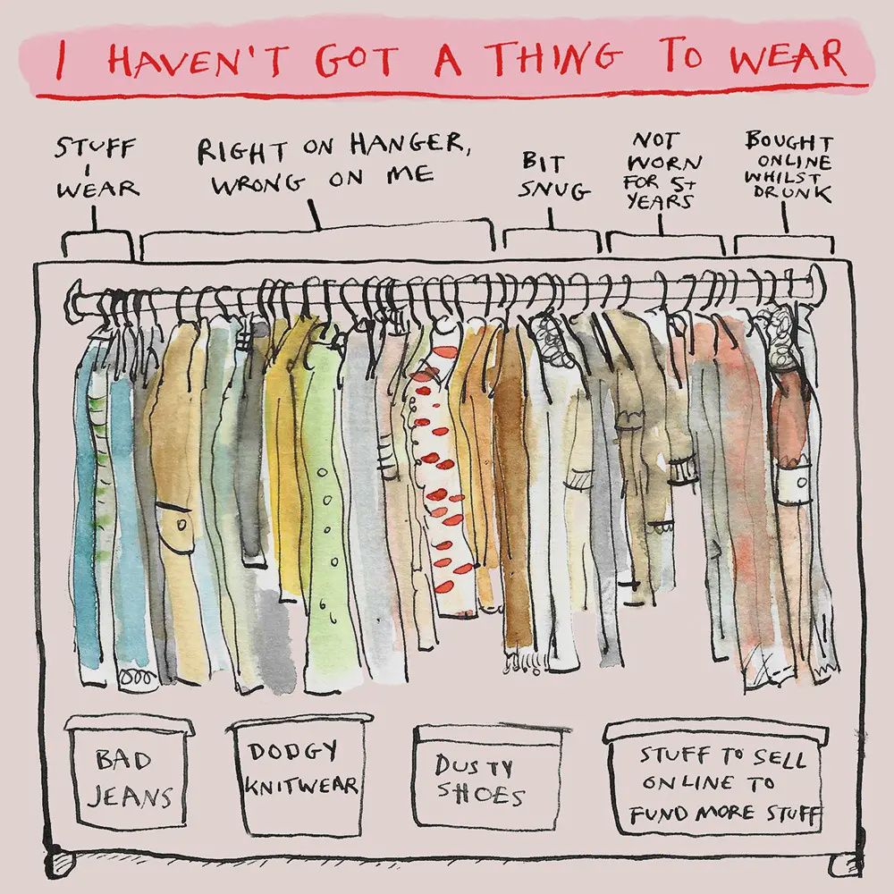 Greeting Card - I Haven't Got A Thing To Wear