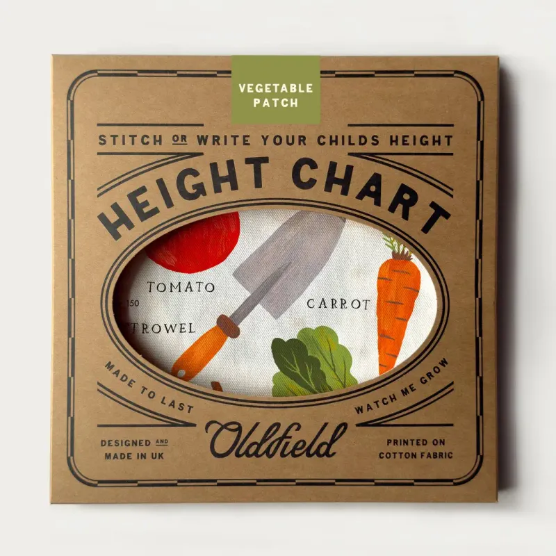 Vegetable Patch Children's Fabric Height Chart