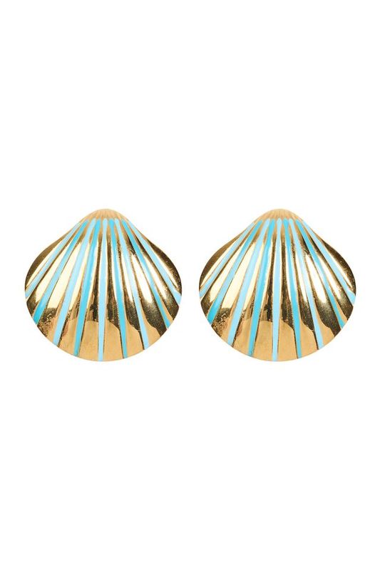Brasilia Blue Earring - Shell