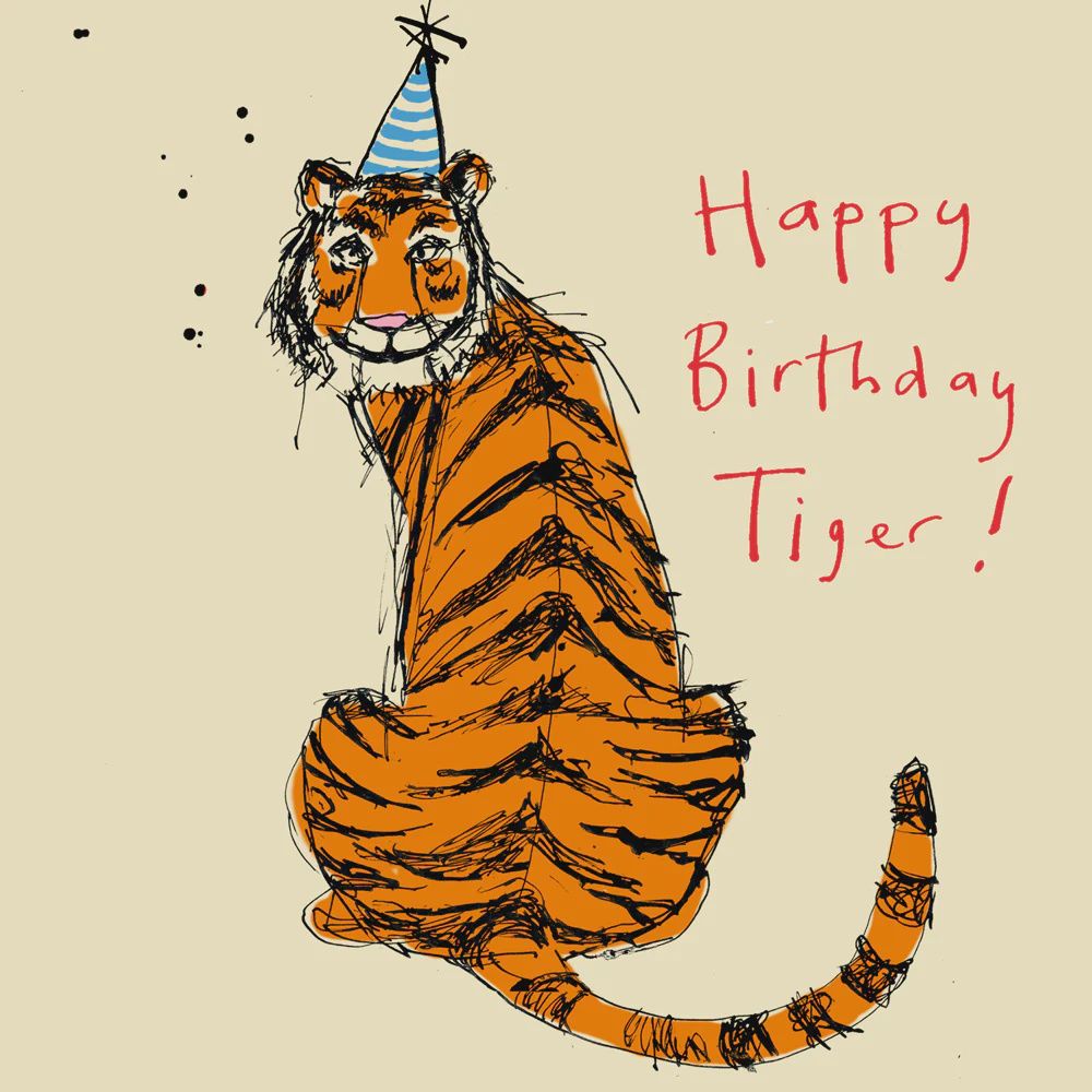 Birthday Card - Tiger