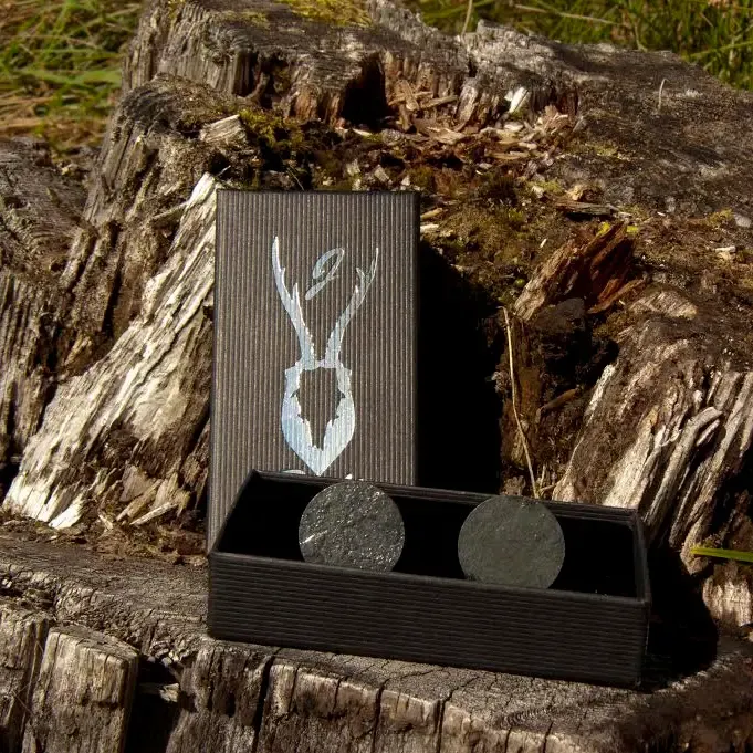 Slate Cufflinks - Natural Stone