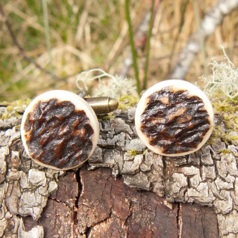 Antler Cufflinks - Natural Antler