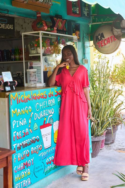 Jardin Maxi Dress - Garnet