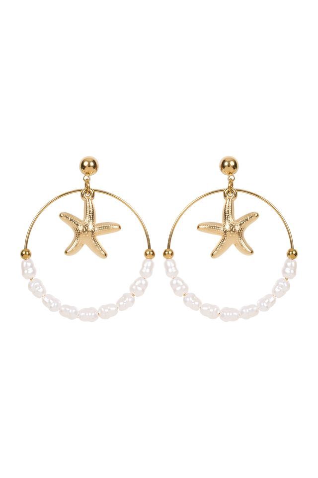 Bahama Circle Earrings - Starfish