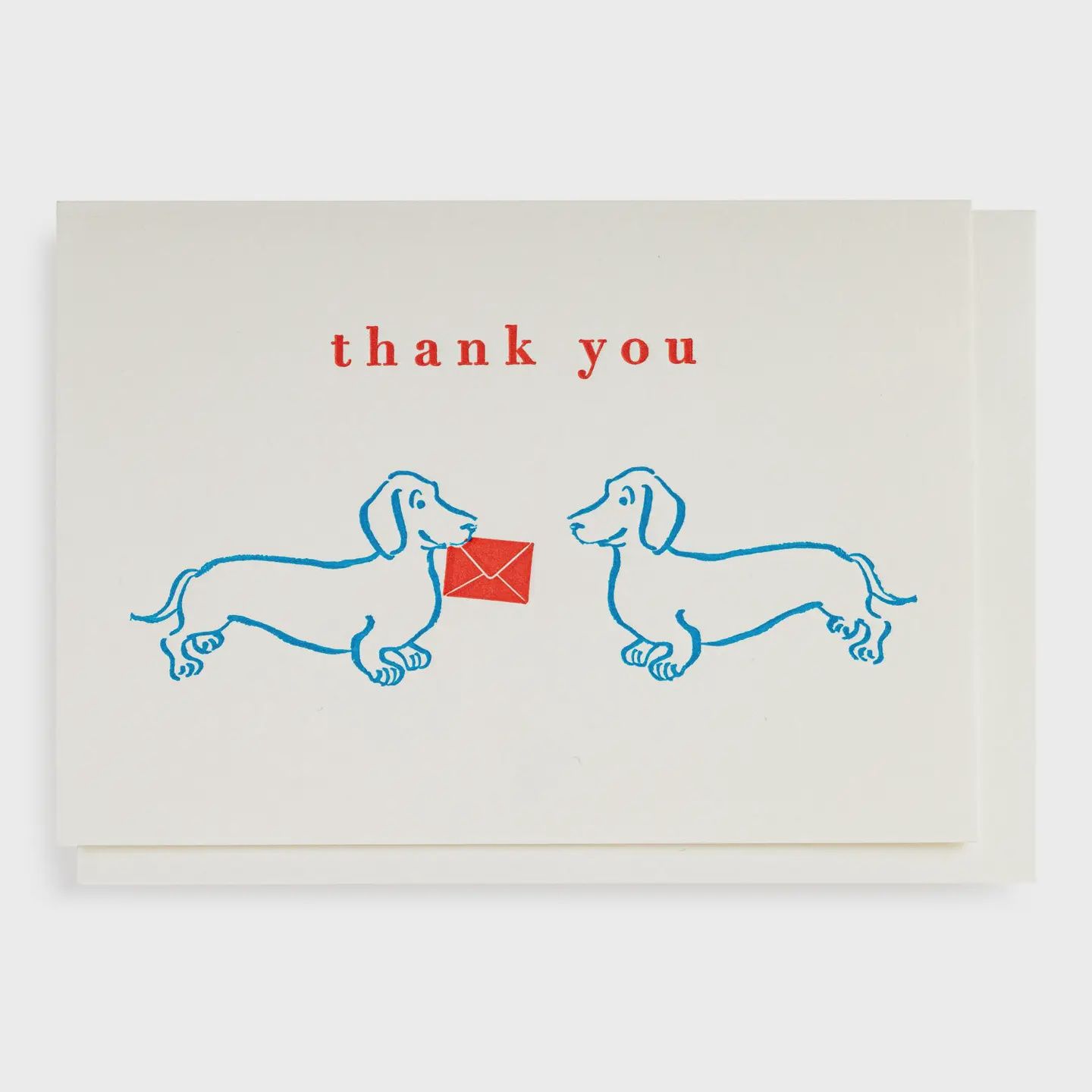 Small Greeting Card - Thank You Dachshunds