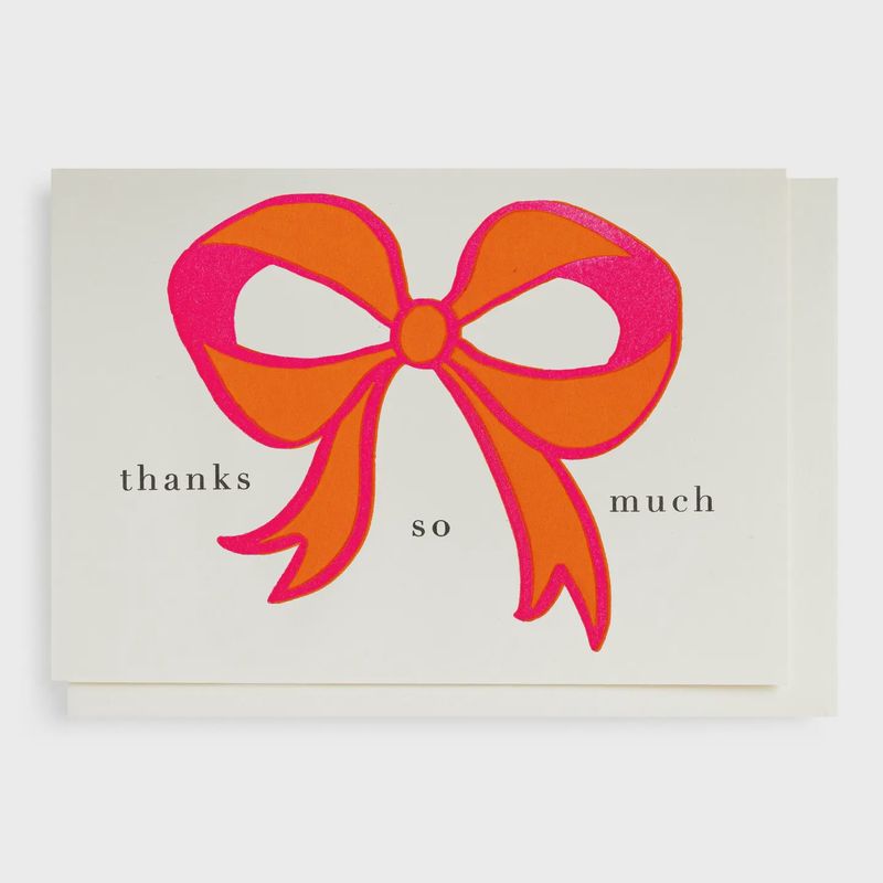 Small Greeting Card - Thanks So Much Bow