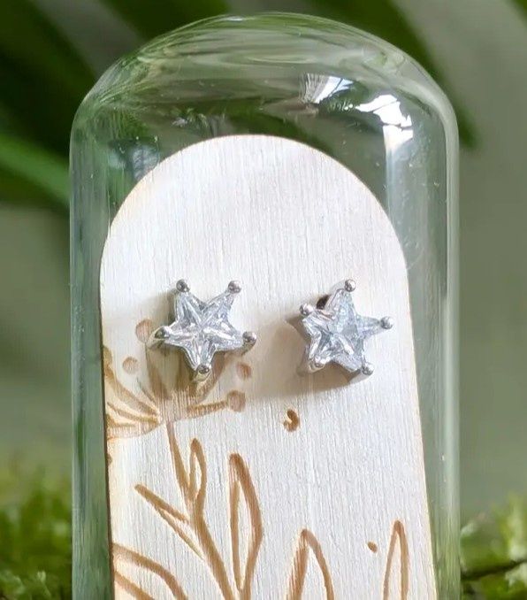 Star Cubic Zirconia Stud Earrings