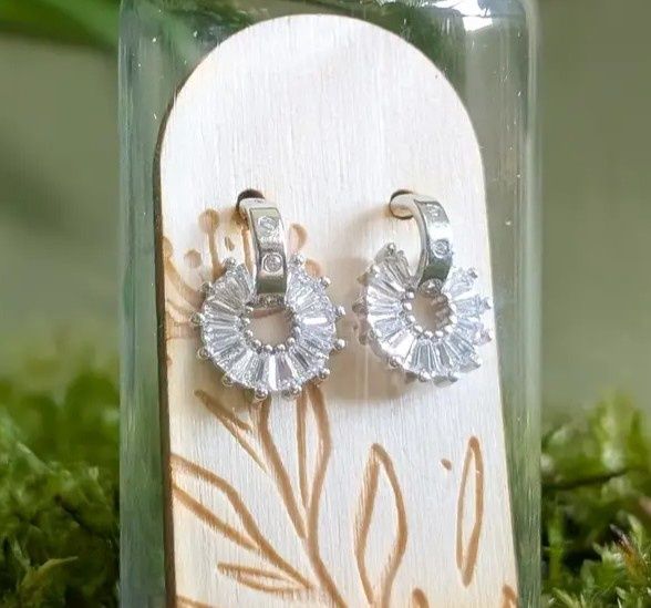 Bedazzled Cubic Zirconia Stud Earrings