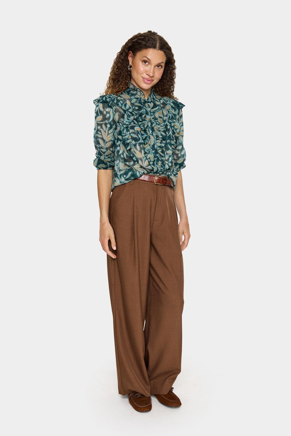 Maxine Blouse - Pine Autumn Floral
