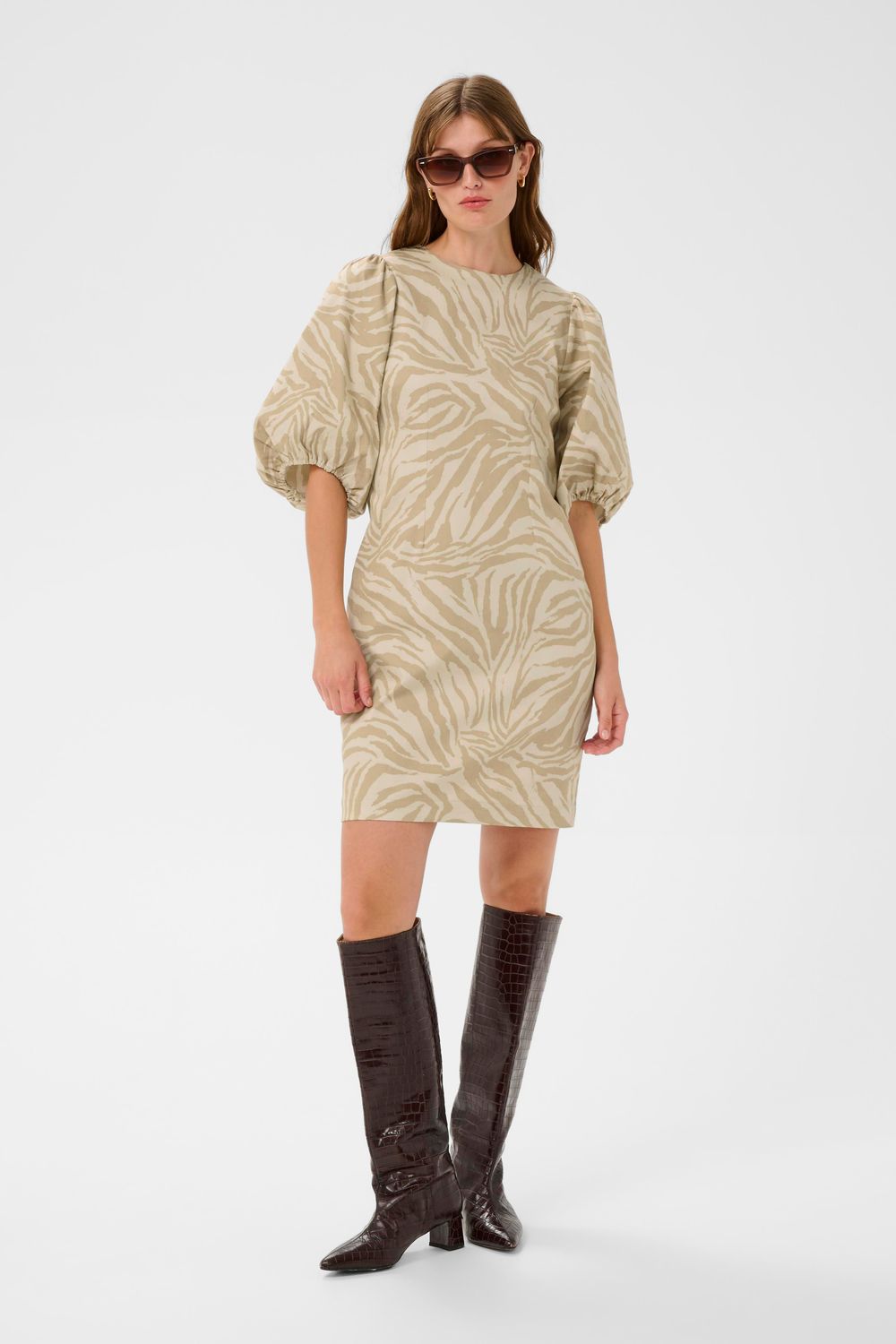 Livia Zazu Dress - White Pepper Animal