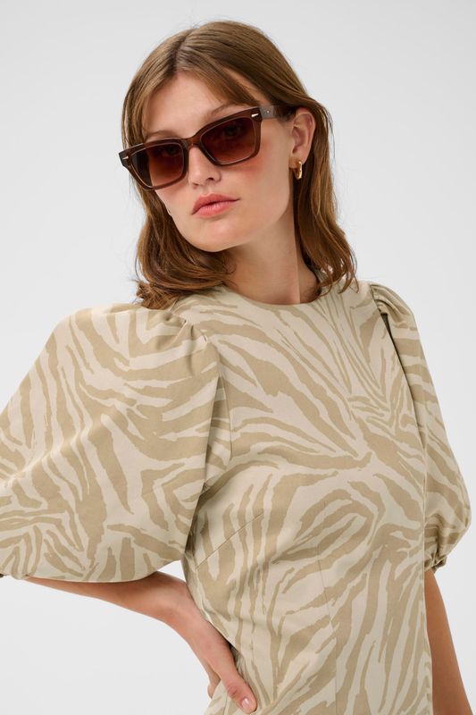 Livia Zazu Dress - White Pepper Animal