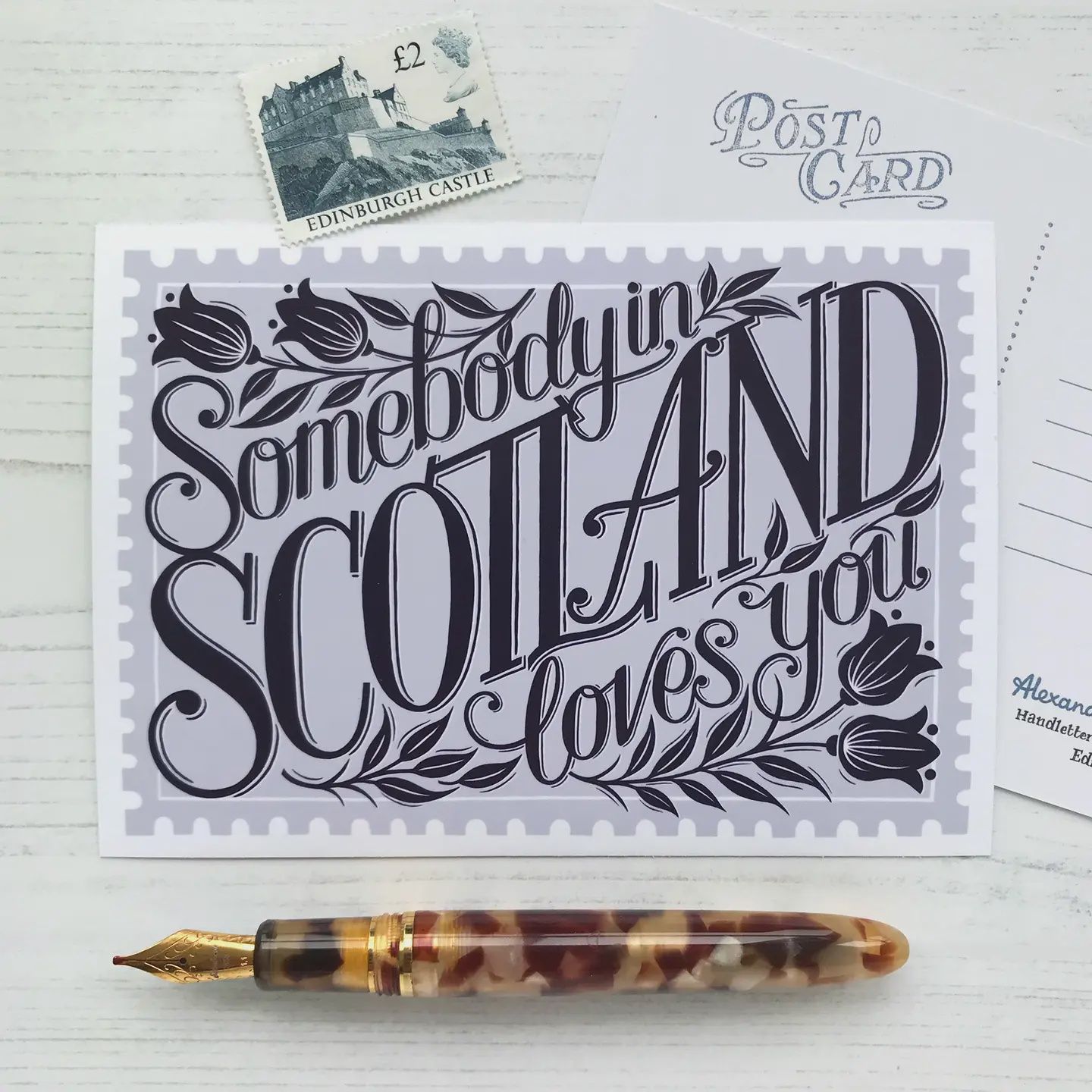 Postcard - Somebody in Scotland Loves You