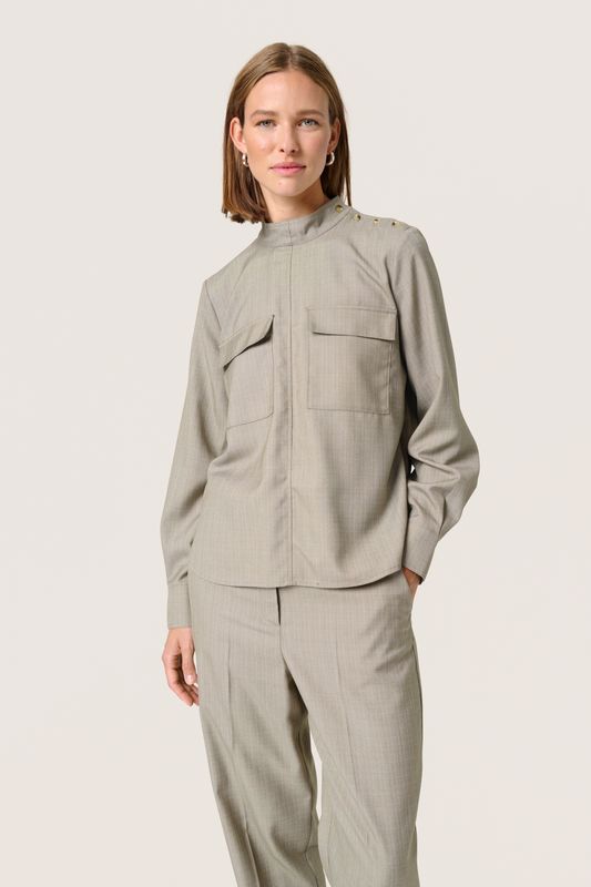 Vivica Blouse - Melange Suiting