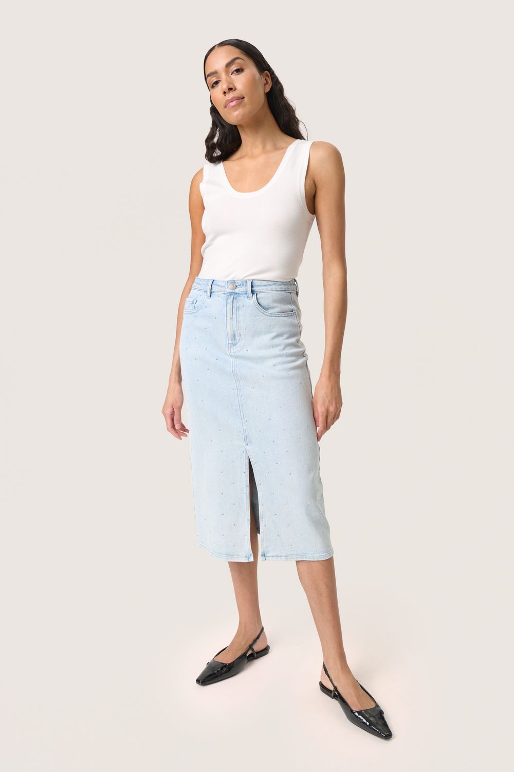 Romy Denim Skirt - Light Blue Denim